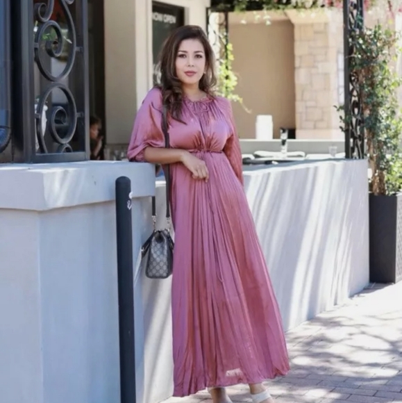 Zara * Satin Cut Out Maxi Dress - Picture 3 of 16